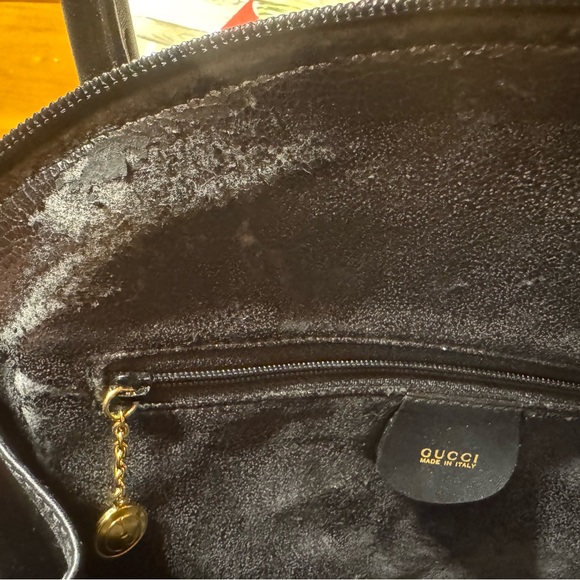 Gucci Black Leather Zip Around Dome - Picture 11 of 14